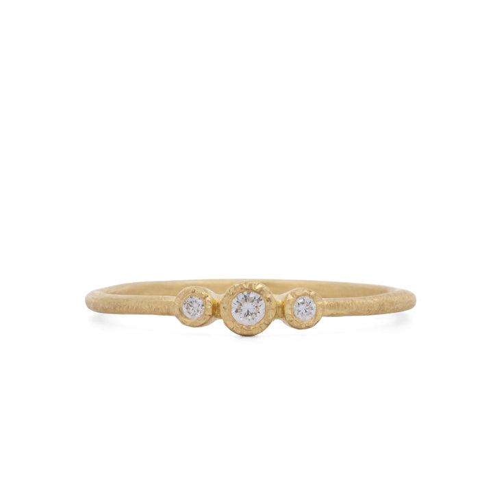 Three Bezel Diamond Ring