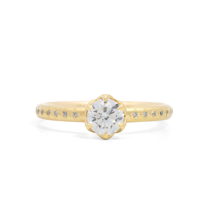 Honeycomb Round Brilliant Cut Diamond Ring