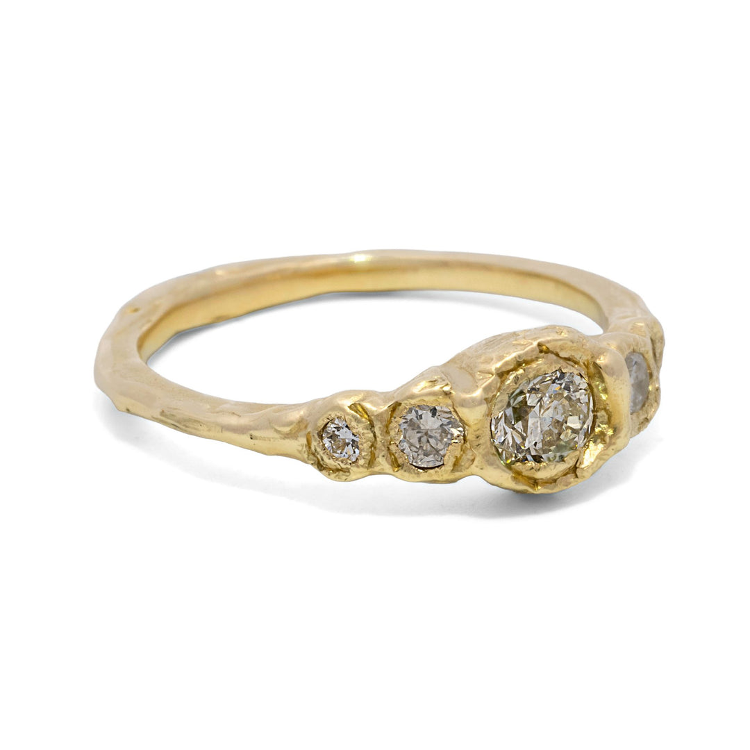 Armach Five Stone Diamond Organic Ring