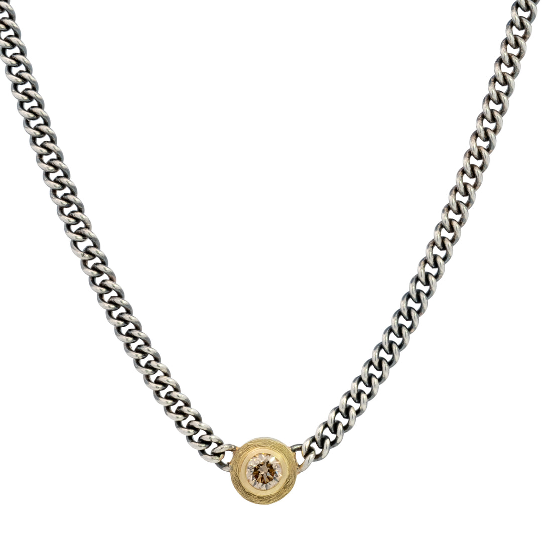 Trunk Show Rose Cut Champagne Diamond Necklace