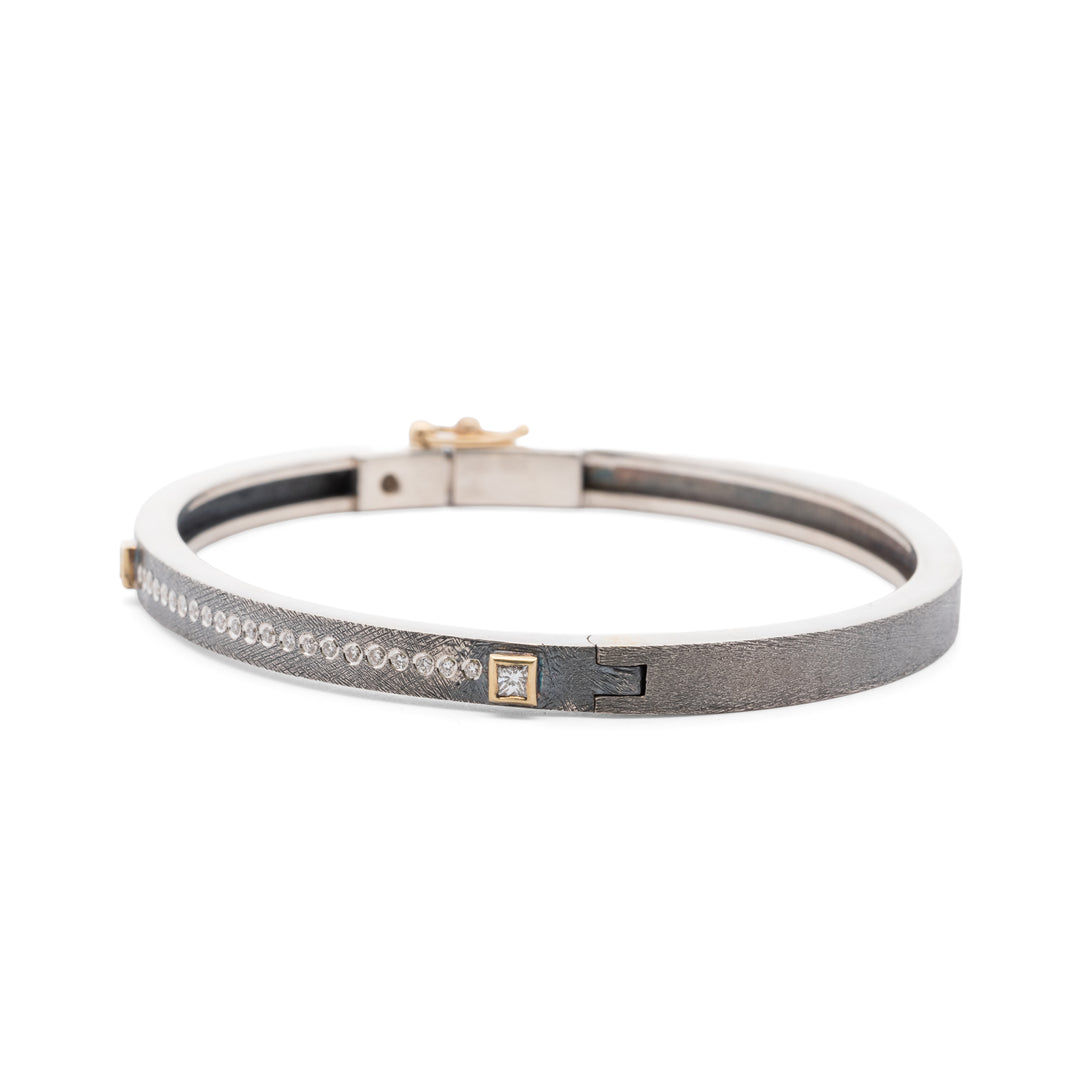 Trunk Show 4 mm Princess 3 Bezel Diamond Bracelet