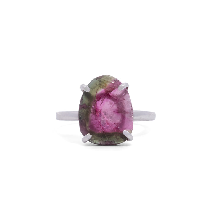 Prong Set Watermelon Tourmaline Ring