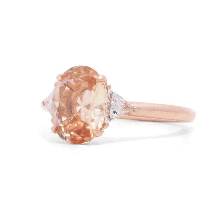Oregon Sunstone & Diamond Ring