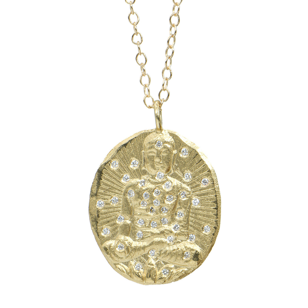 Buddha With Diamond Splash Necklace