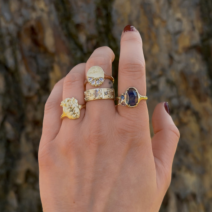 Double Tree of Life Diamond Ring