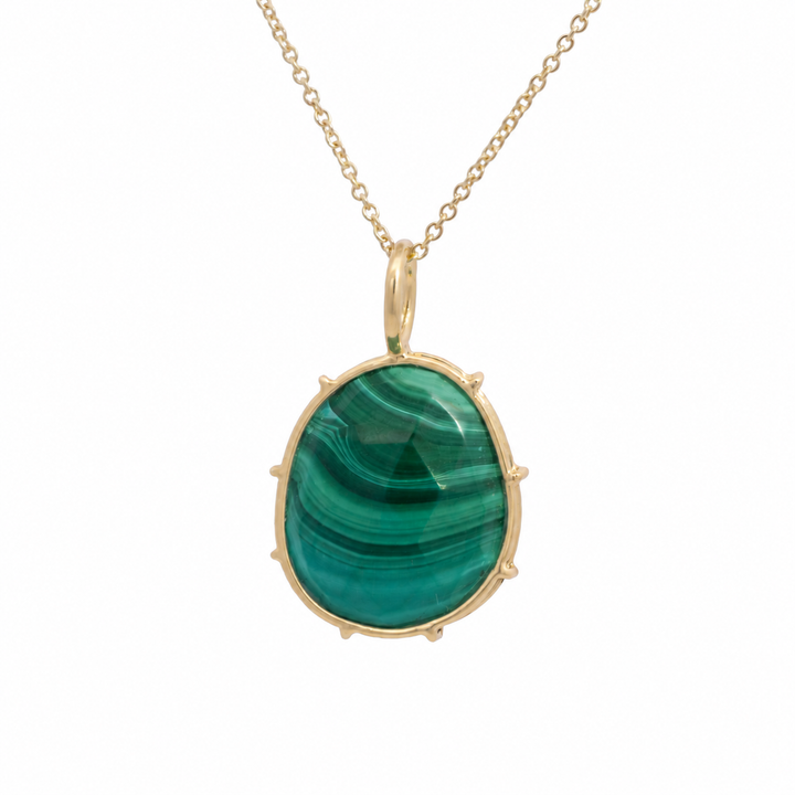 Faceted Malachite Pendant