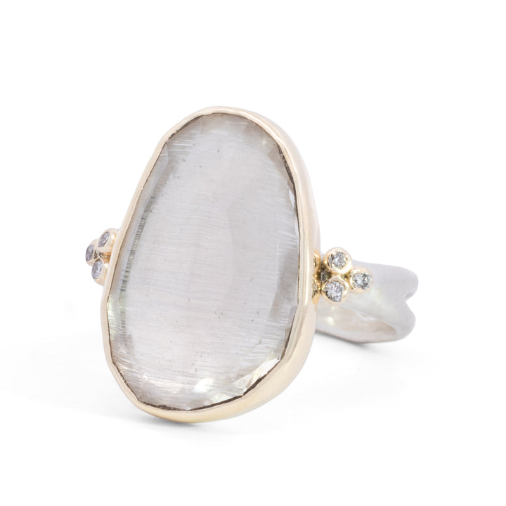 Asymmetrical Clear Quartz Ring