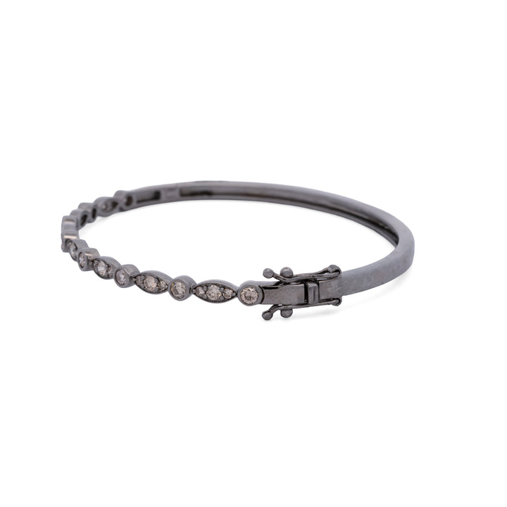 Alternating Round Brilliant & Marquise Cut Diamond Bracelet