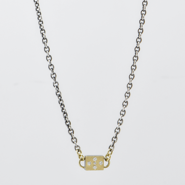 Shayna Medium Tag Diamond Necklace