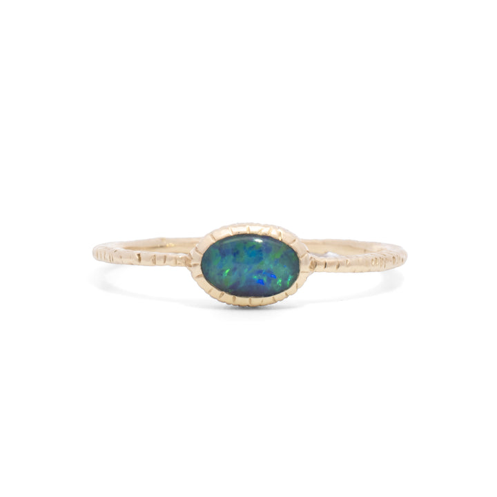 Small Oval Opal Ring