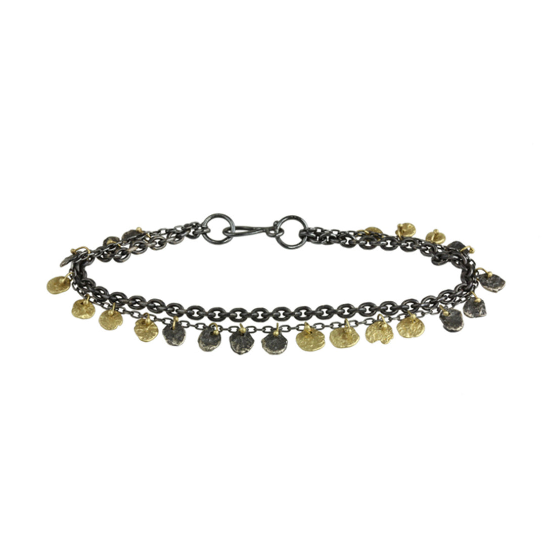 Two Tone Double Chain Kelp Bracelet