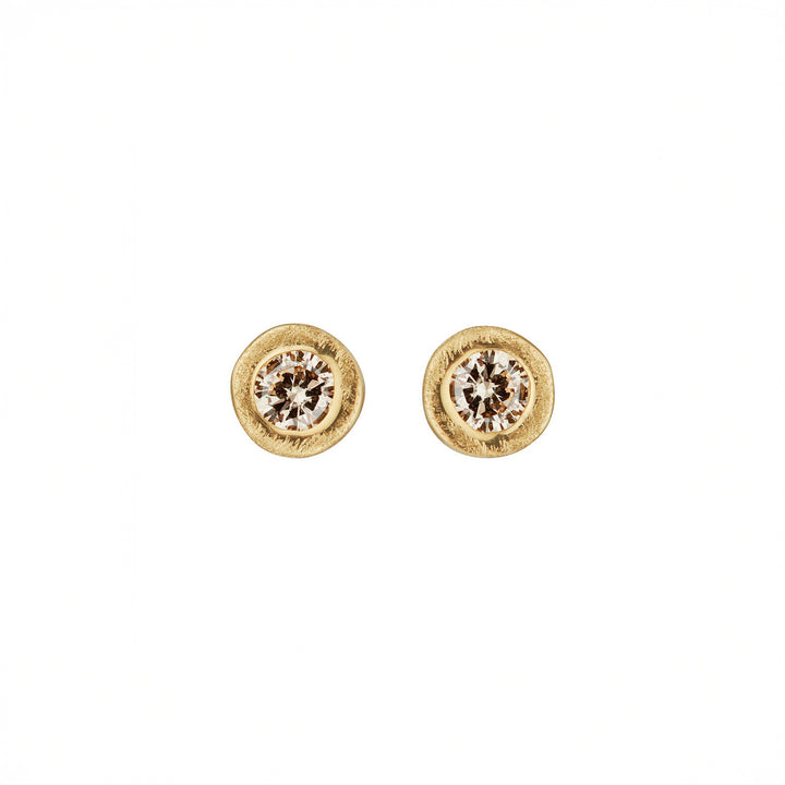 II 5mm Textured Diamond Post Earrings