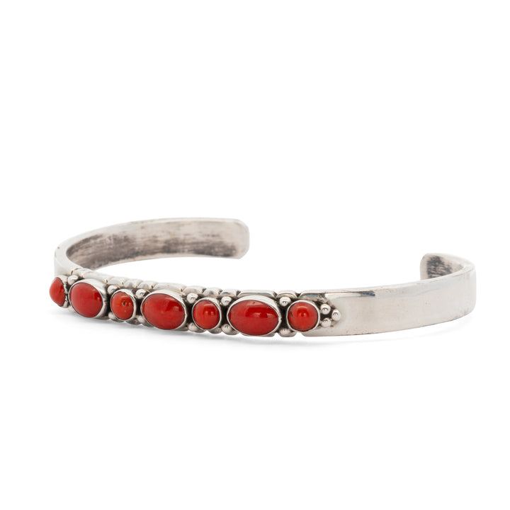 Narrow Coral Cuff Bracelet
