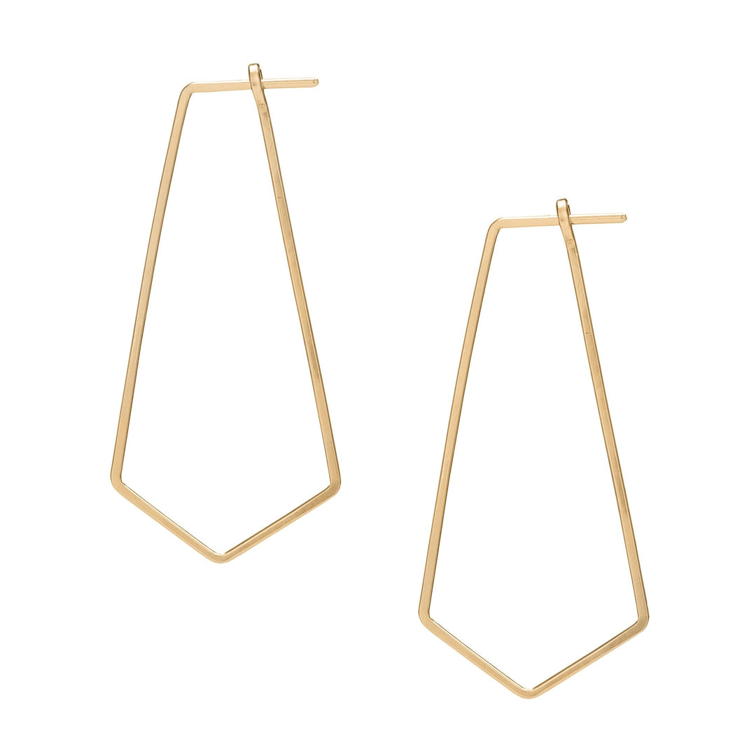Minimal Prism Hoop Earrings
