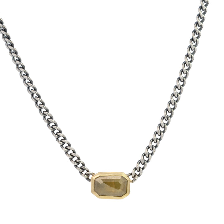 Trunk Show Rose Cut Rustic Diamond Necklace