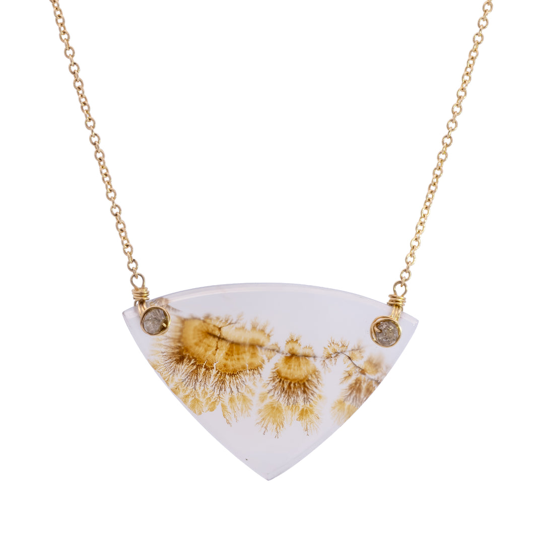 Triangular Dendritic Agate Necklace
