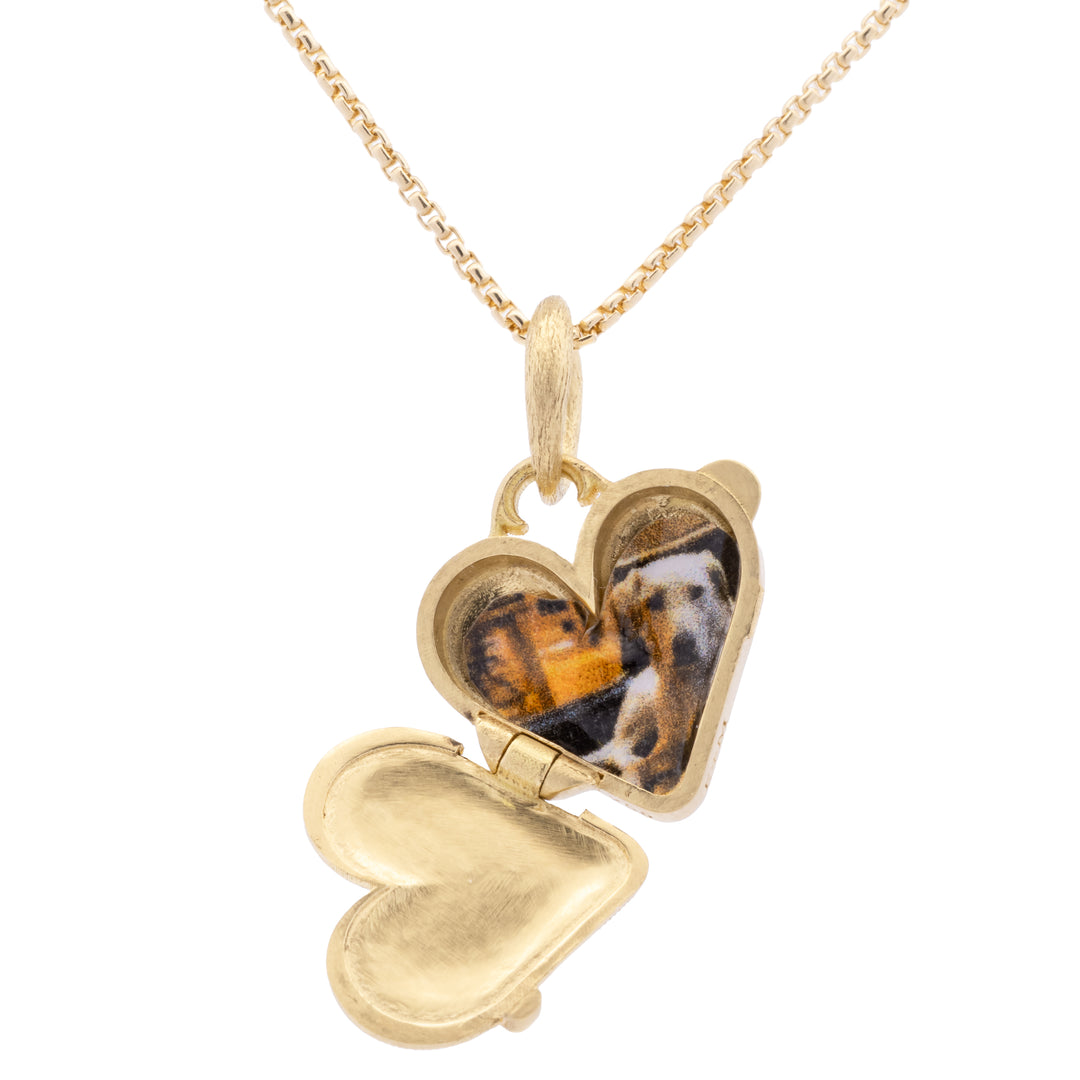 Hand Engraved Baby Heart Locket