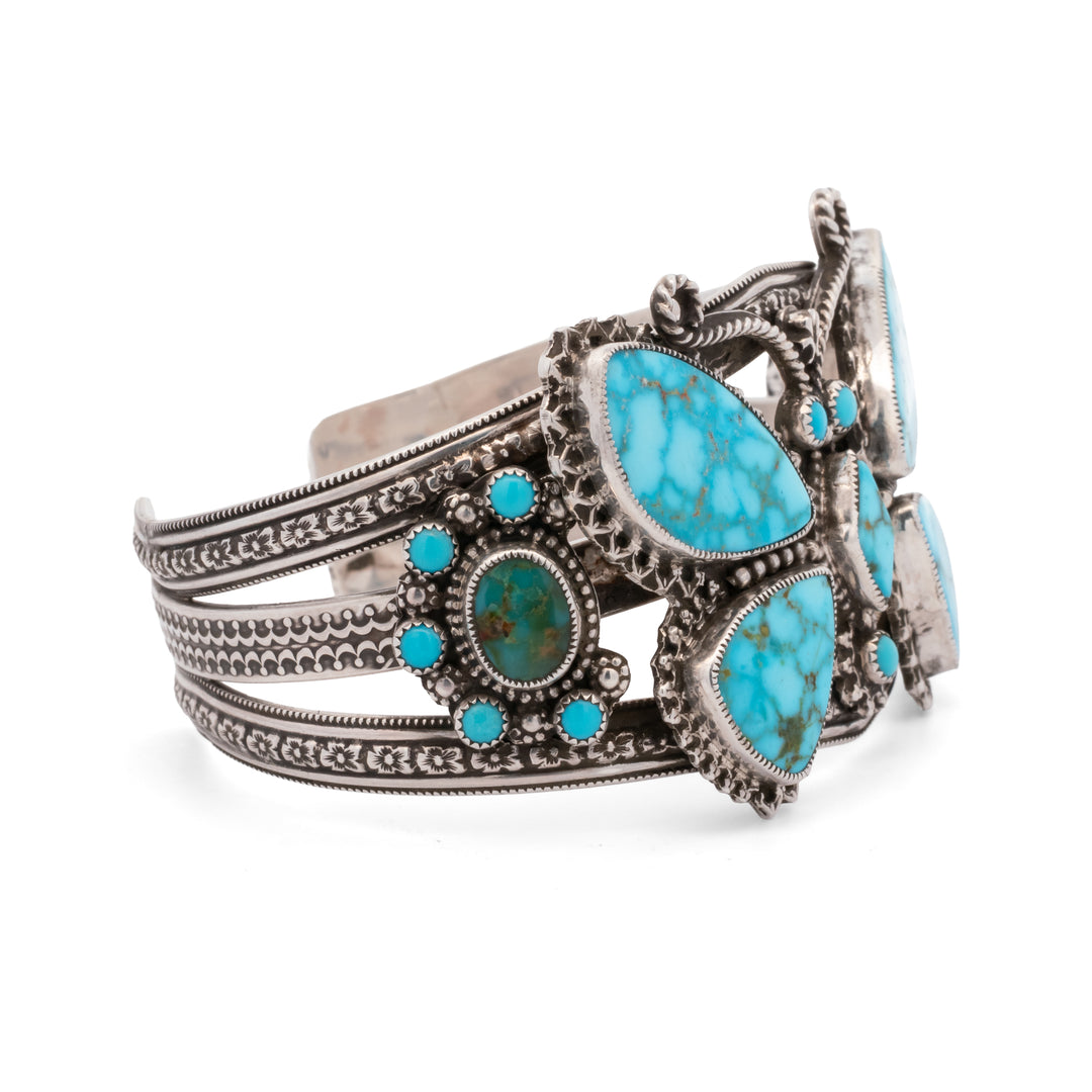 Large Butterfly Turquoise Cuff Bracelet