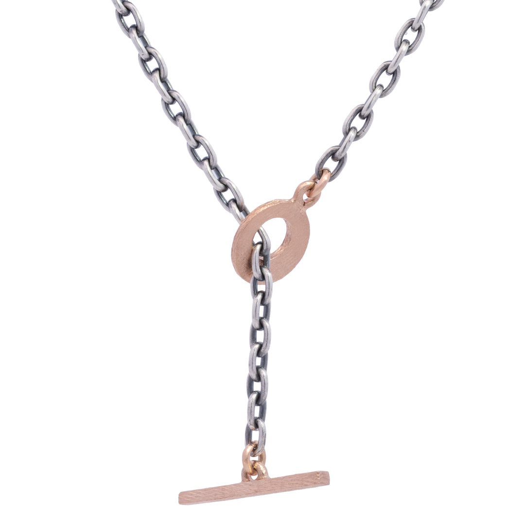 Trunk Show Lucia Small Rose Gold Toggle Chain Necklace
