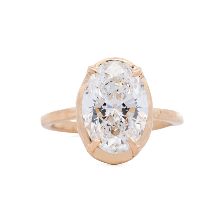 3.02 ct Oval Brilliant Cut Lab Grown Certified Diamond Ring