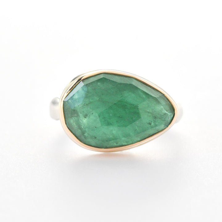 Teardrop Emerald Ring