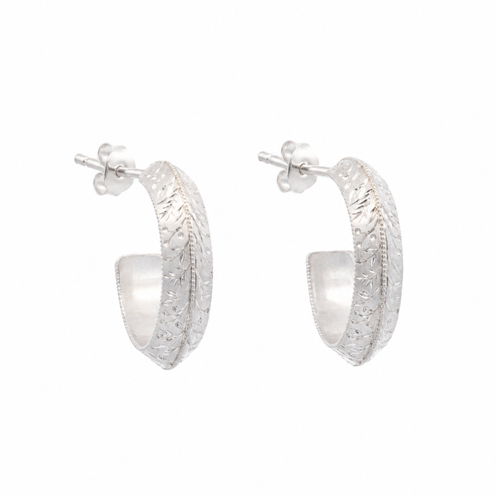 Garden Hoop Earrings