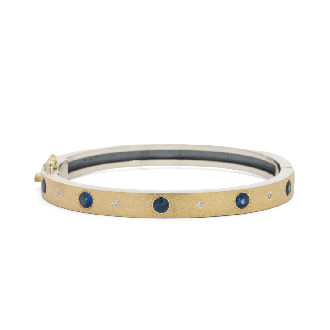 Trunk Show 6mm Melia Blue Sapphire and Diamond Bracelet