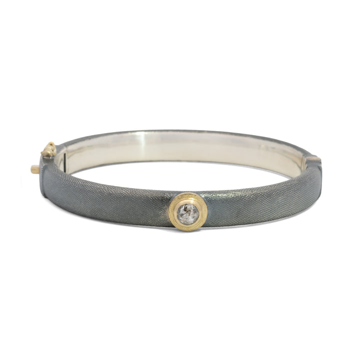 Gypsy 8 mm Salt & Pepper Diamond Bracelet