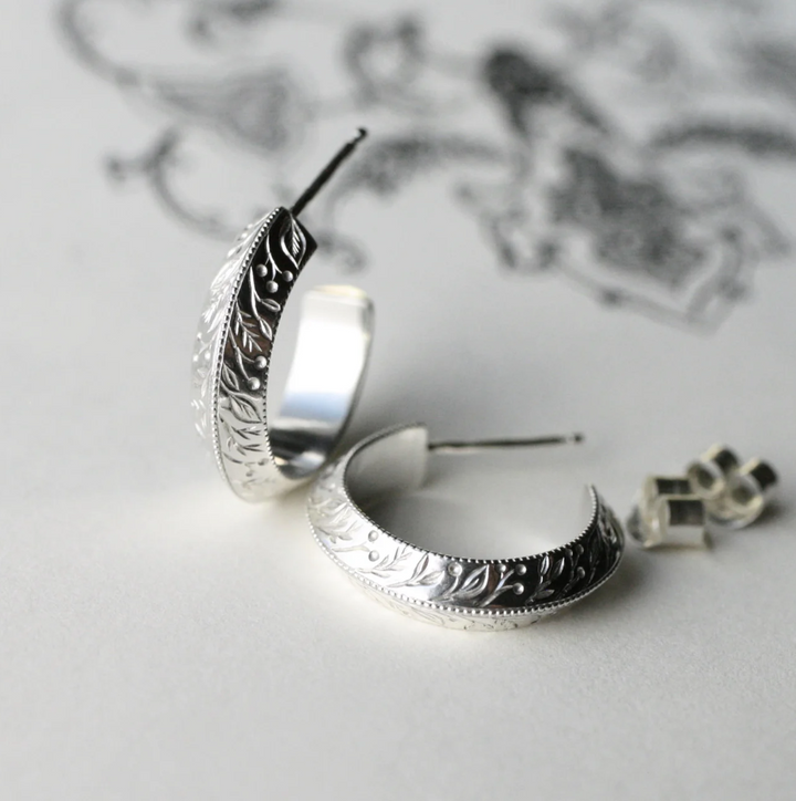 Garden Hoop Earrings