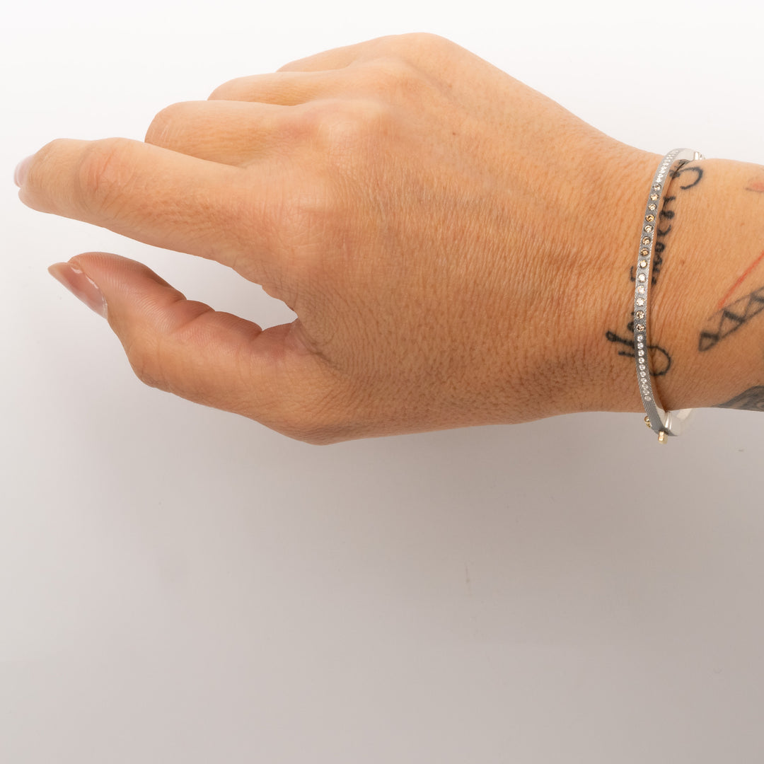 Laura Lux 2.5 mm Champagne & White Diamond Bracelet
