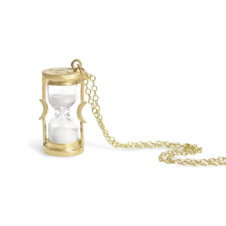 Sands Of Time Hourglass Pendant Necklace