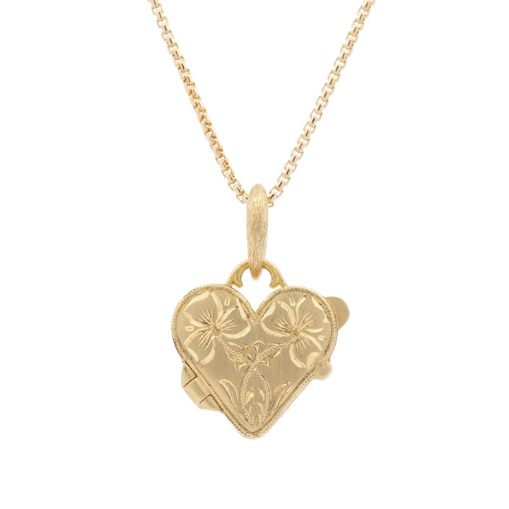 Hand Engraved Baby Heart Locket