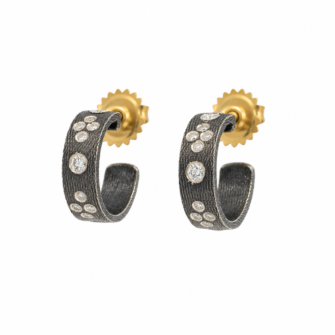 Trunk Show Daphnie Small Diamond Hoop Earrings
