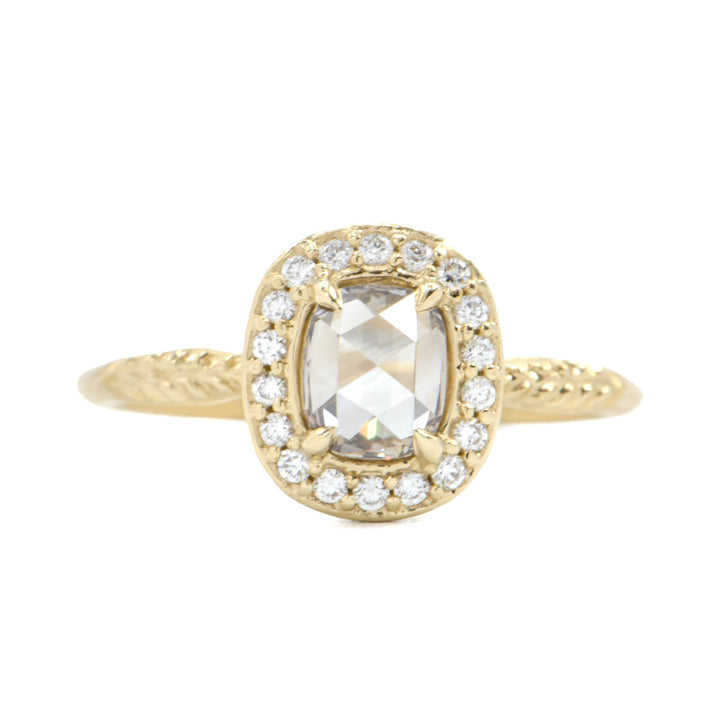 "Evergreen Halo" Champagne Diamond Ring