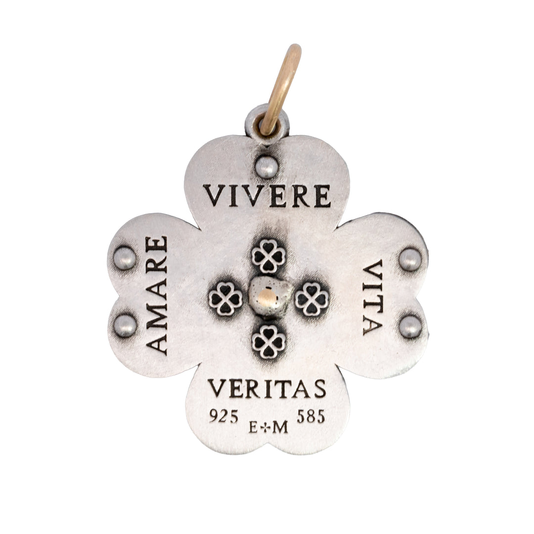 Medium Engraved Shamrock Charm