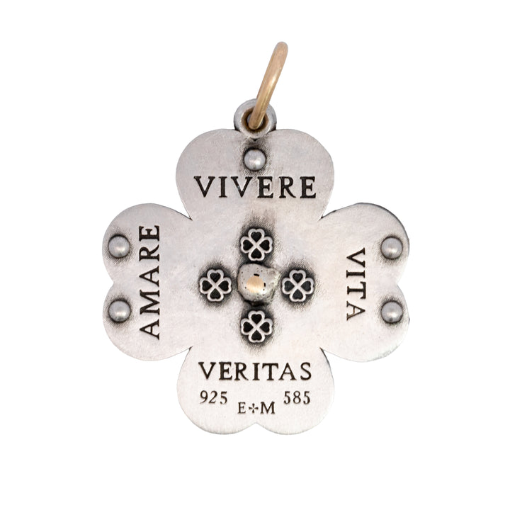 Medium Engraved Shamrock Charm