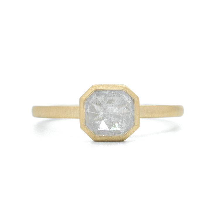 1.14ct Rustic Radiant Cut Solitaire Diamond Ring