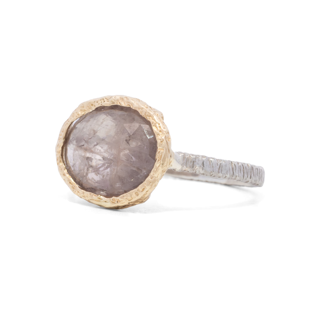 Oval Faceted Rose Sapphire Ring