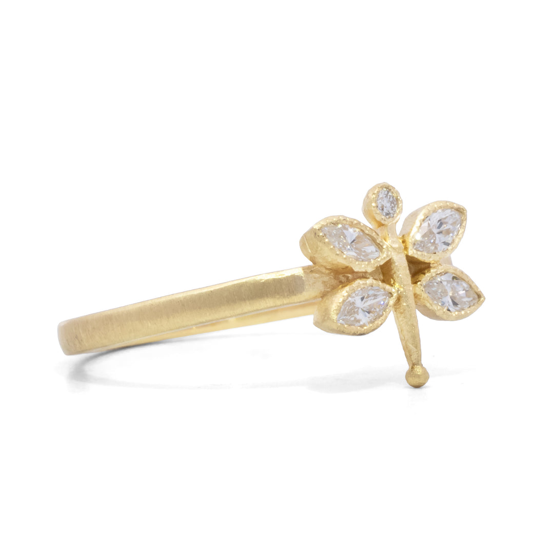 Diamond Dragonfly Ring