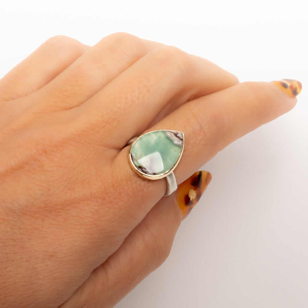 Pear Shaped Aquaprase Ring