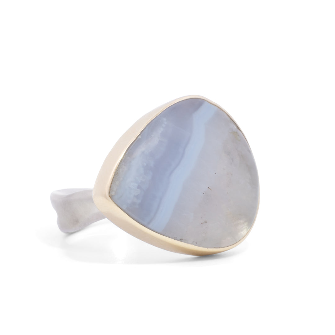 Blue Lace Chalcedony Ring