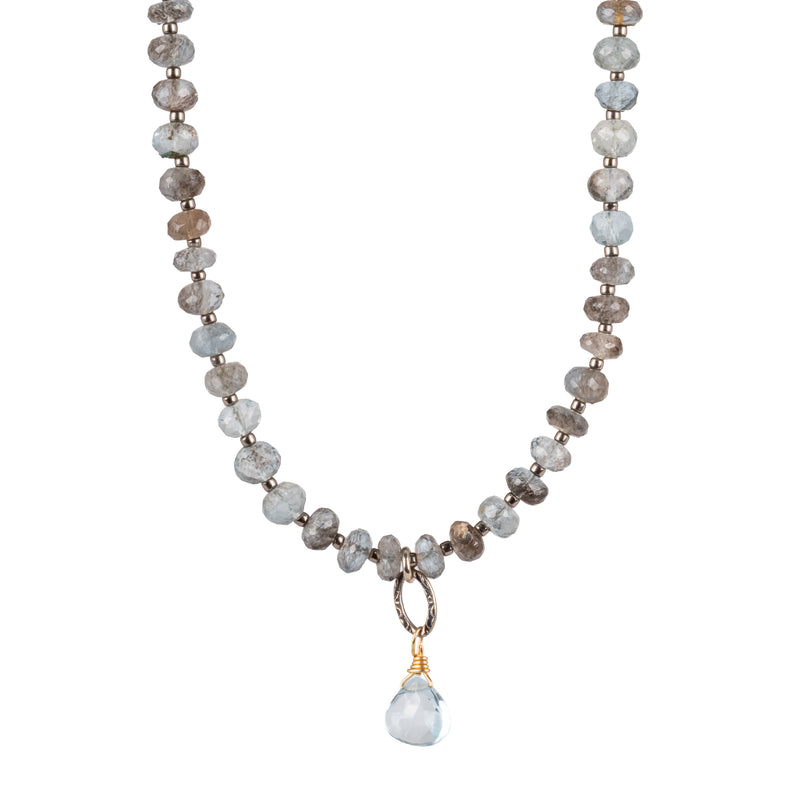 Moss Aquamarine Beaded Necklace