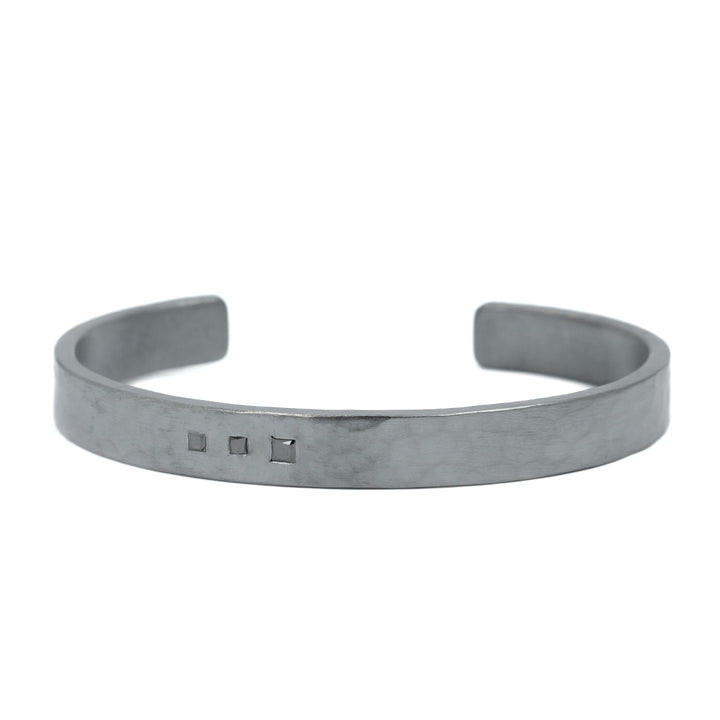 Triple Black Diamond Cuff Bracelet