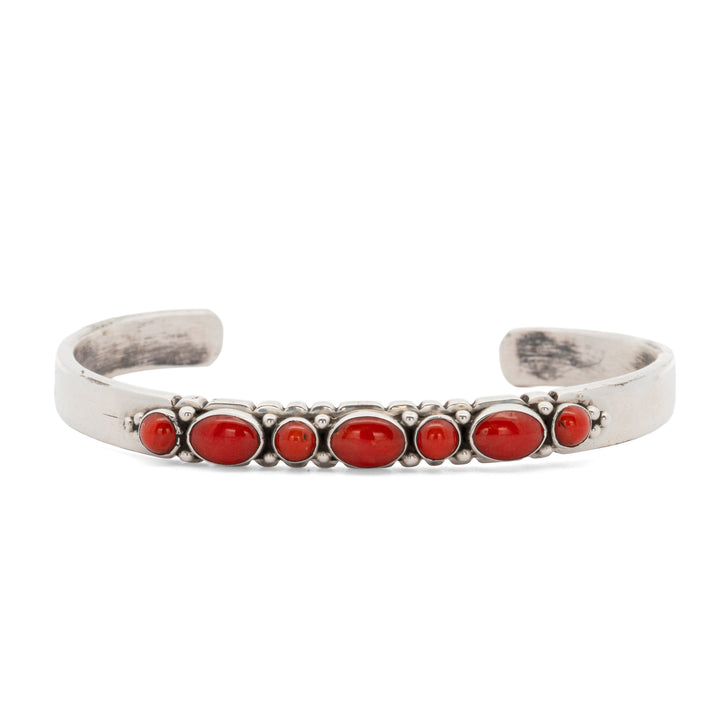 Narrow Coral Cuff Bracelet