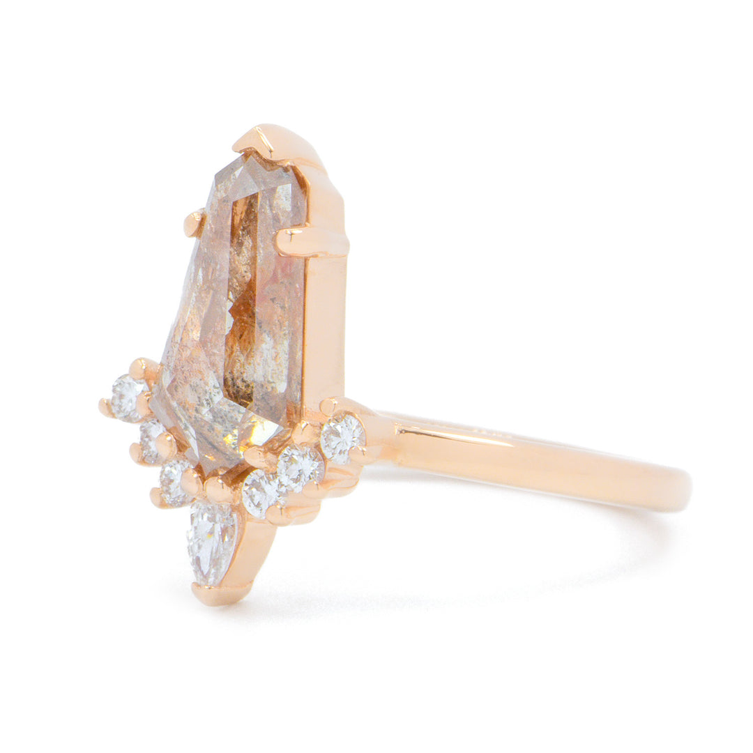 1.86ct Rustic Kite Diamond Ring