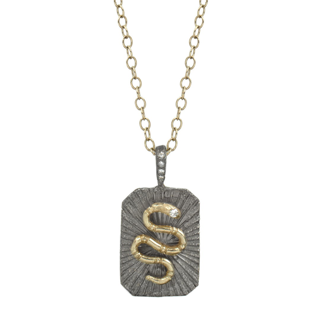 Snake Aura Amulet Tag Charm