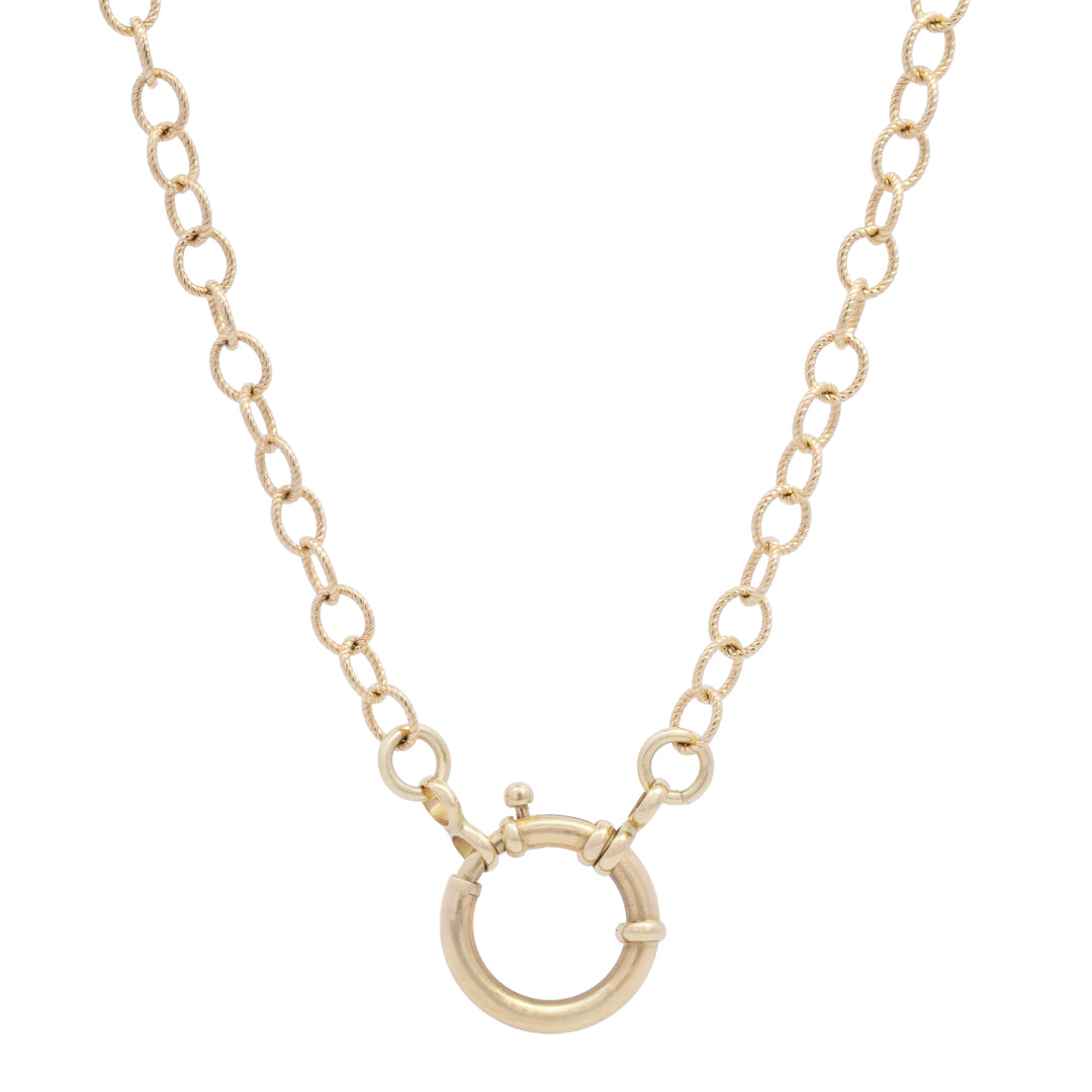 18" Heavy Textured Large Oval Link Chain