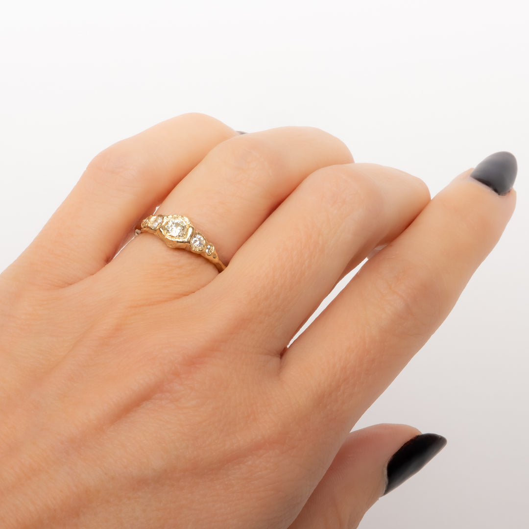 Armach Five Stone Diamond Organic Ring