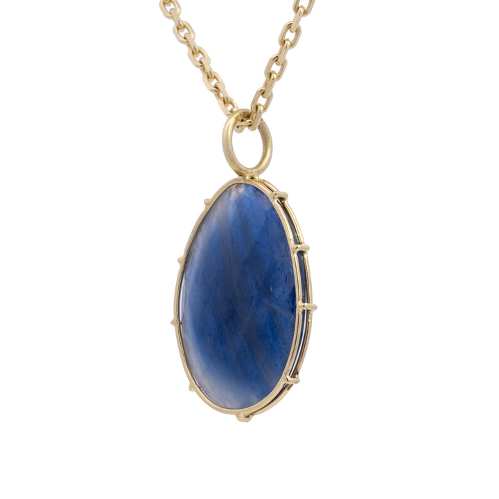 Faceted Blue Sapphire Pendant