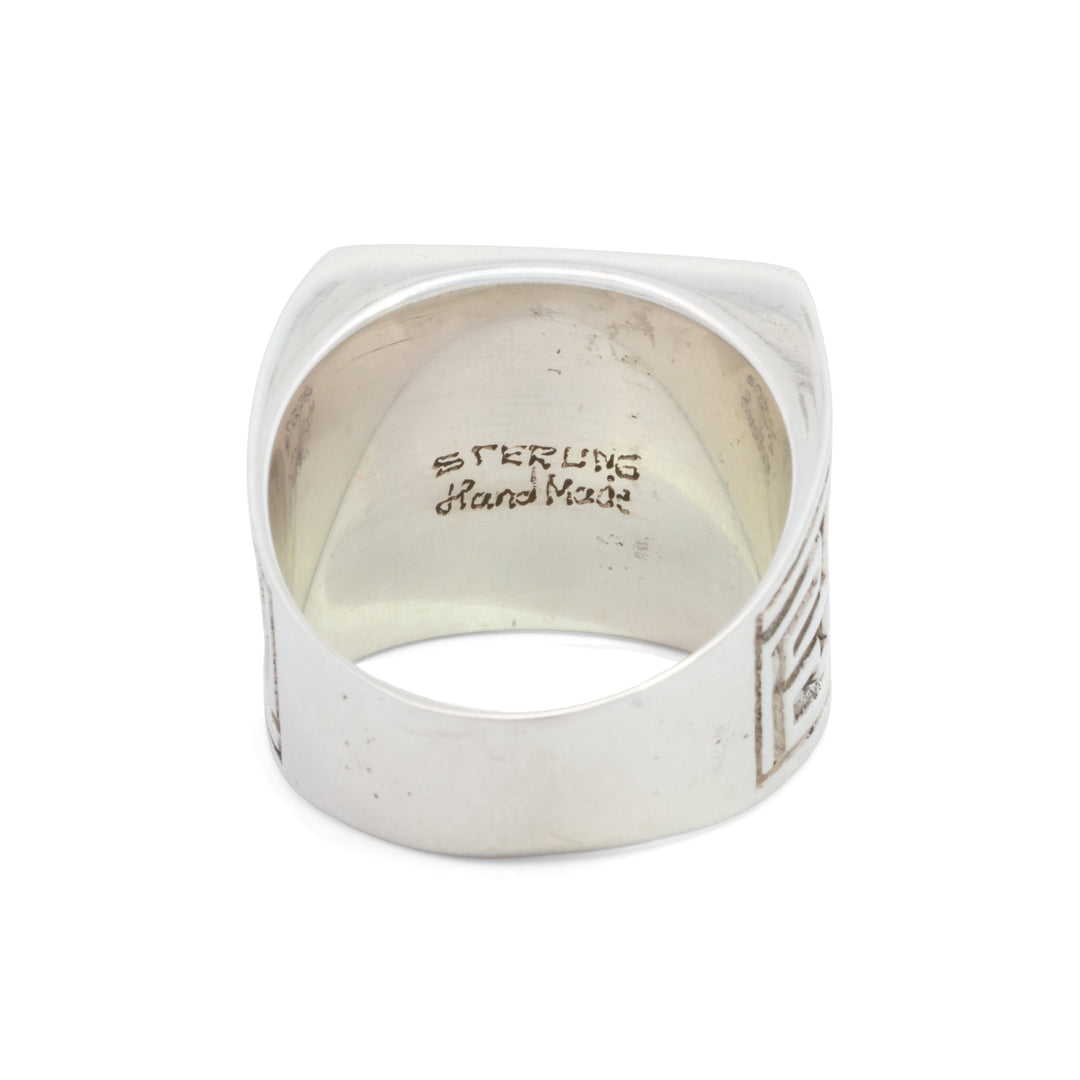 Mountain Sunset Scene Signet Ring